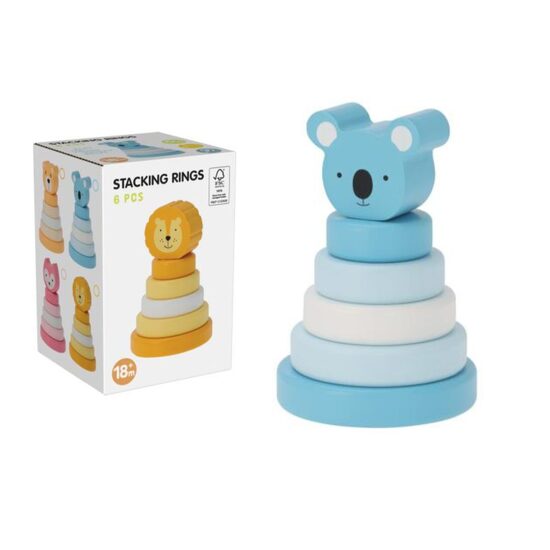 Koka figūru komplekts 6gab, 8x13.5cm, koala